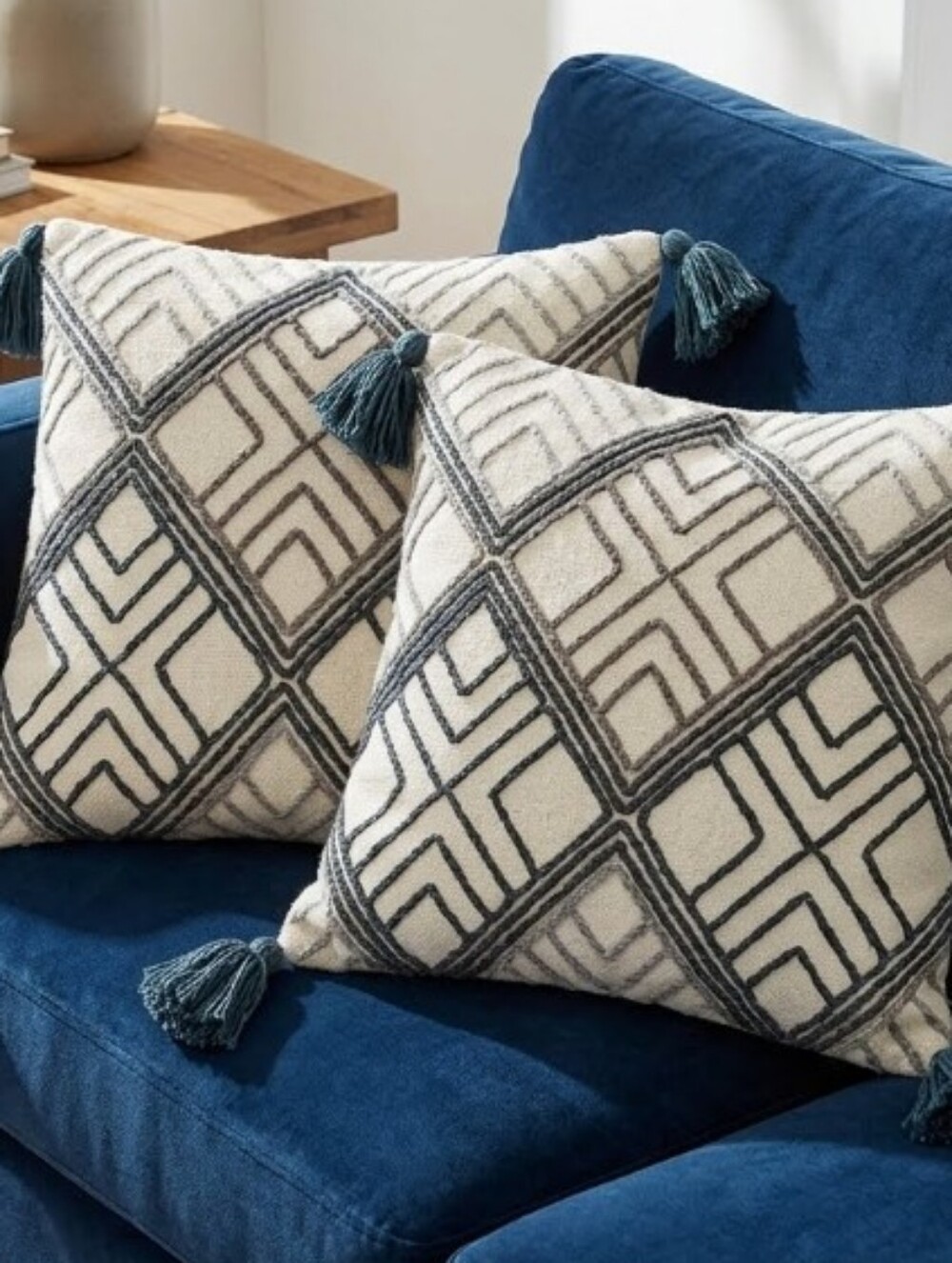 Magnolia Home (JG) Geometric Tassel Accent Pillow Cover